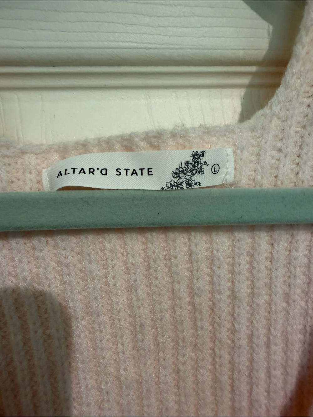 Altar'd State Laney Pink Cropped Sweater - Picture 6 of 6